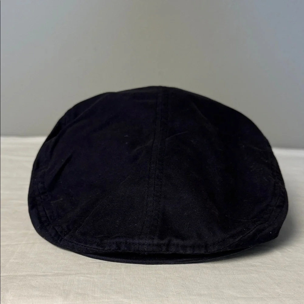 Lands’ End Cotton Newsboy Flat Cap Dark Blue One Size Ivy Hat